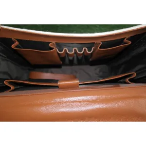 Cowhide Genuine Leather <b>Laptop</b>/<b>Handbag</b> Large 15-Inch Soft Vintage/Messenger Style Zipper Closure Waterproof Portable for Work - Product Image 6