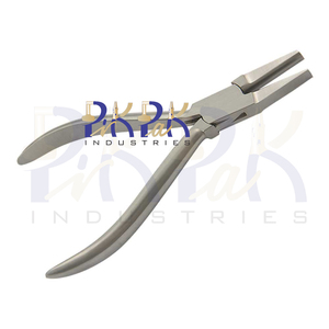 Pince demi-plate de 130mm avec mâchoires lisses finition mate à ressort circlip OEM personnalisable pour la fabrication de bijoux bricolage sertissage pêche - Product Image 4