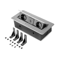 Emuca 26 Lite 225x111mm Multiconnector pour ordinateur de bureau 2 prises Schuko 1 USB-A 1 USB-C Modèle Espagne 5039825