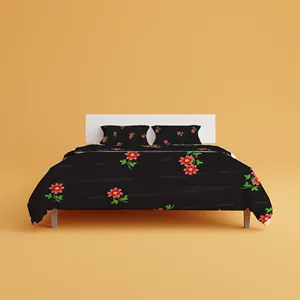 Conjuntos de cama 100% algodão linha 2024 colchas estampadas em cores florais e padrões bonitos.