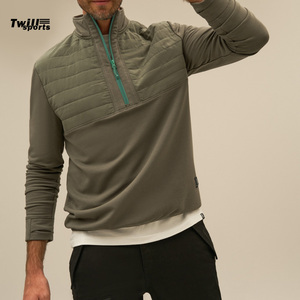 350GSMผู้ชายฤดูใบไม้ร่วงฤดูหนาวที่กําหนดเองว่างเปล่าครึ่งZip Up Pulloverเสื้อผู้ชายสบายๆขั้นพื้นฐานเสื้อเหงื่อ 2024 - Product Image 1
