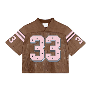 Maillot de football américain court personnalisé avec logo, haute qualité, en maille respirante, protection UV, séchage rapide, vente en gros - Product Image 1