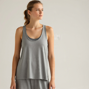 Camiseta sin mangas de entrenamiento de poliéster 100% para mujer, ropa deportiva para gimnasio, camiseta de secado rápido para mujer, camiseta sin mangas de alta calidad para mujer - Product Image 2