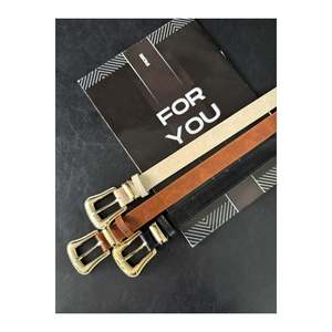 Ceinture à boucle pont pour femme, pour pantalon, veste, robe, chemise - Noir-Tan-Beige - Product Image 4