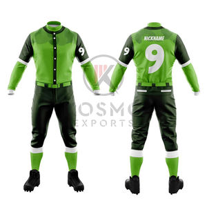 Uniformes de baseball et de softball personnalisés à faible MOQ, logo et nom d'équipe personnalisés, 100% polyester, séchage rapide et antibactérien - Product Image 1