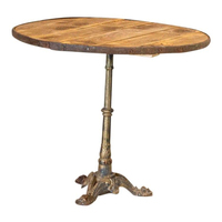 Table basse ronde en marbre blanc de qualité supérieure avec piédestal en fer peint en blanc pour café, jardin, intérieur et extérieur, excellent prix