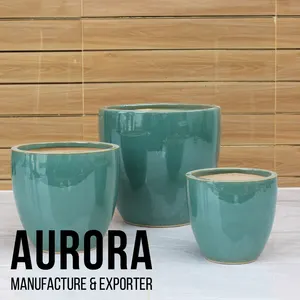 Fornecedor de jardim de fábrica confiável vasos de cerâmica pequenos decorativos modernos plantadores grandes para ambientes internos do fabricante vietnamita