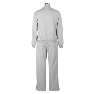 Sweat femme deux pièces ensemble polaire épaissi vêtements de sport ample grande taille vêtements d'hiver vestes pantalons à jambes larges survêtement - Product Image 5