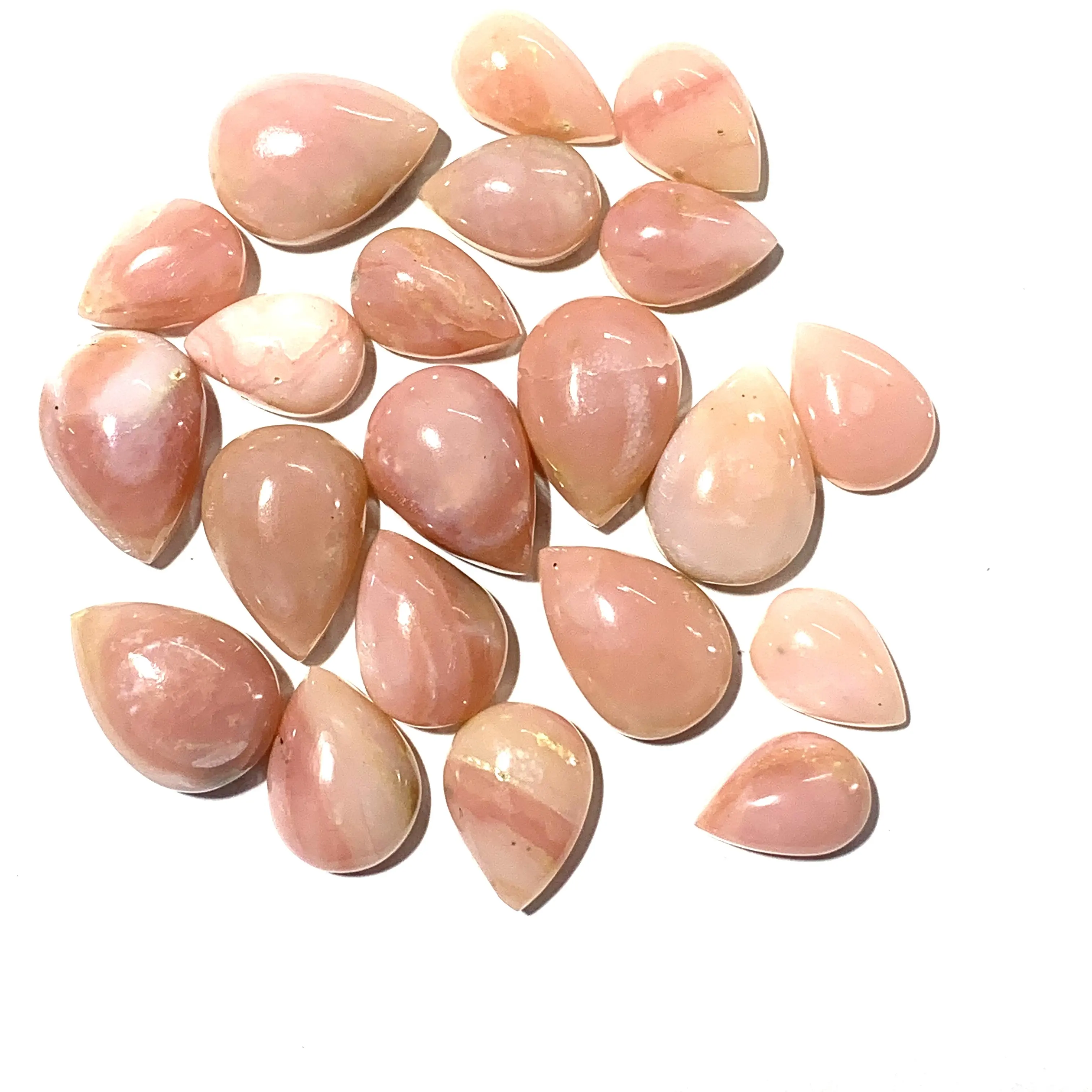 Opala rosa de alta qualidade, pedra natural solta, joia com pedras preciosas em forma de pêra, pedras misturadas, pedra preciosa natural, opala rosa