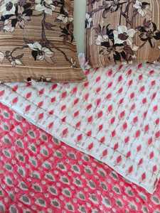 Handmade Jaipuri Block Print Cotton Razai <b>King</b> <b>Size</b> Kantha Reversible Dohar - Product Image 2