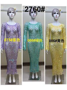 Vestido de Ganchillo Personalizado con Lentejuelas para Mujer, Tejido Calado con Borlas, Manga Larga, Lavable, de Lana Peinada, Sexy y Casual para la Playa - Product Image 6