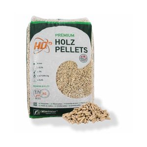 เม็ดไม้พรีเมียม HD Holz ขนาด 6-8 มม. สำหรับให้ความร้อน ไม้สนและไม้บีช มาตรฐาน DIN-A1/A2 บรรจุถุง - Product Image 1