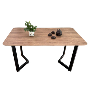 Rectangular 140x80cm <b>Dining</b> <b>Table</b> Iron Legs Minimalist Design Stable Assembled Plywood <b>Extendable</b> for Home Office Use BA68125 - Product Image 1