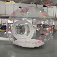 Vente en gros en stock maison bulle gonflable en pvc tente dôme à bulle gonflable 3m 4m 5m maison de saut château maison rebondissante blanche