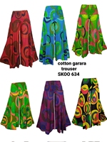 Nouveau pantalon Garara tendance en pur coton, taille élastique, style harem ample vintage, écologique, taille unique, assortiment varié, vente en gros