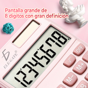 Calcolatrice Solare Digitale Ecologica in Plastica ABS, Alimentata a Batteria, per Uso Scolastico e con Calendario - Product Image 5