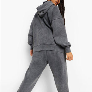 Chándal personalizado lavado ácido para mujer de alta calidad, venta al por mayor, chándal para mujer lavado ácido personalizado con precios baratos, conjunto de mejor diseño - Product Image 4