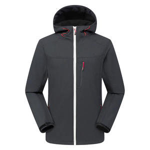 Nuevas chaquetas de concha suave, diseño personalizado, ropa de trabajo de invierno para hombres, forro polar a prueba de viento, cuello levantado - Product Image 3