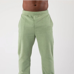 OEM Fabrication sur mesure 100% tissu polaire Sherpa classique Sherpa Joggers hommes coupe-vent anti-rides lavage foncé broderie - Product Image 2