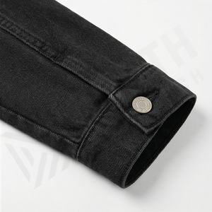 Veste en jean décontractée pour femme, automne-hiver, en toile de coton teinte unie, infroissable, respirante, pour l'extérieur, couleur personnalisable, tendance - Product Image 6