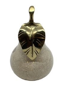 ลูกแพร์ทองเหลืองรูปใบไม้หินอ่อนลูกแพร์หินอ่อนทำด้วยมือลูกแพร์หินอ่อนโอนิกซ์ที่มีเอกลักษณ์ - Product Image 6