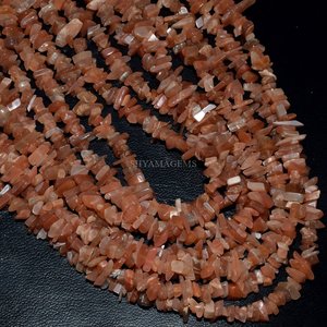 Vente en gros de pierre de lune de pêche non coupée brute pierre précieuse en vrac pierre de naissance perles de cristal de guérison pour la fabrication de bijoux - Product Image 4