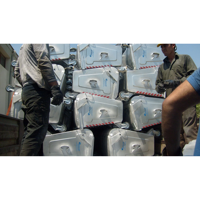 Conteneur à déchets en acier galvanisé à mailles métalliques de 400 litres
