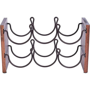 Estante de Vino de Metal Negro Más Vendido, Soporte de Pared para Botellas de Vino, Muebles para el Hogar con Características de Accesorios de Bar - Product Image 2