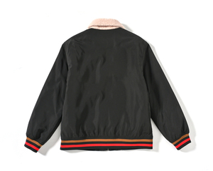 Chaqueta universitaria sostenible de estilo clásico con cuello vuelto Cierre de cremallera Ropa de abrigo de moda universitaria ecológica - Product Image 5