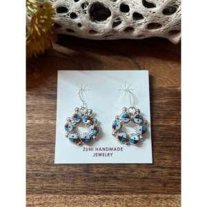 Boucles d'oreilles pendantes géométriques multi-pierres en argent sterling Sonya Lalo - Product Image 1