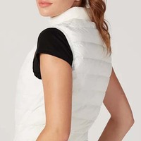 Nouveau Gilet matelassé d'hiver pour femme à manches longues, coupe ajustée, col montant, coupe-vent, respirant, tricoté, écologique