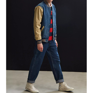 Chaqueta con letras de béisbol para hombre con diseño de cuello en V y cierre de botones que proporcionan comodidad y transpirabilidad Varsity Jackets - Product Image 4
