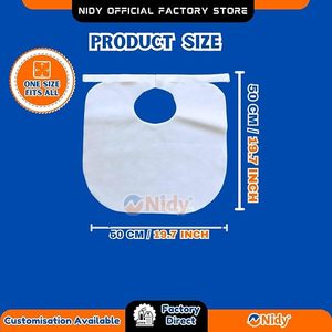 Nidy สำหรับทุกเพศผ้ากันเปื้อนนุ่มน้ำหนักเบาแบบใช้แล้วทิ้งสำหรับสุขอนามัยการให้อาหารทารกการดูแลเด็กการทำความสะอาดทุกวันการป้องกันที่บ้านหรือการเดินทาง - Product Image 2