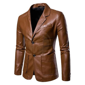 เสื้อเบลเซอร์หนังกระดุมแถวเดียวน้ำหนักเบาของผู้ชายสินค้าออกใหม่ดีไซน์ใช้งานกลางแจ้ง - Product Image 1