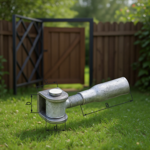 บานพับประตูเหล็กดิบแบบปรับได้ ขนาด 75x42x30x16 มม. พร้อมปลอกยึดผนัง สำหรับรั้ว ระแนง และประตู โดย GAH - Product Image 3