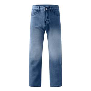 Jeans Baggy Personnalisés pour Femmes, Coupe Droite, Jambes Larges, Braguette à Boutons, Denim Vintage Lavé à la Pierre, Vêtements de Rue en Coton pour Femmes - Product Image 5