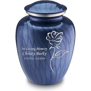 Urnas de cremación de Metal grandes para adultos con estampado de Cruz hermosa al por mayor personalizadas, cenizas para cenizas humanas, urnas de recuerdo conmemorativas de Metal - Product Image 3