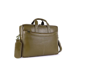 Bolso bandolera minimalista ecológico personalizado Unisex, cadenas de cuero genuino, botón, cierre de cremallera para oficina de negocios - Product Image 6