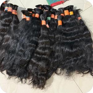 Extensions de cheveux humains bruts alignés sur les cuticules vierges du temple indien Paquets ondulés bouclés de couleur naturelle directement de fournisseurs fiables - Product Image 5