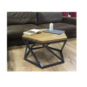 Grande table basse en métal avec des bords lisses et une large surface idéale pour organiser des réunions sociales à la maison - Product Image 1
