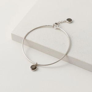 Modern <b>Solid</b> <b>Gold</b> Luxury Cushion <b>Charm</b> Bangle <b>Bracelet</b> with Minimal Square Accents Yellow <b>Gold</b> Color GIA Certified OEM - Product Image 6