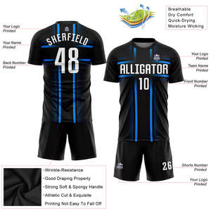 Vêtements de football pour jeunes uniformes de football pour l'équipe Club à séchage rapide hommes sublimation quantité maille personnalisée OEM uniformes de football en gros - Product Image 5