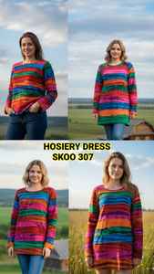 Nuisette élégante et chic pour femme, robe imprimée en couleurs, vêtements d'été, bonneterie, modèles traditionnels nep5 - Product Image 6