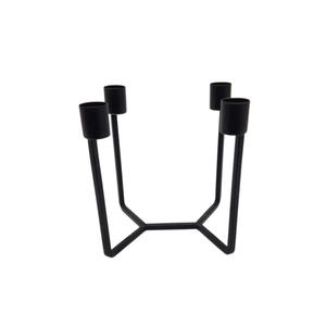 Portavelas de Adviento de Metal de hierro de diseño elegante acabado de melocotón para el hogar evento de Navidad fiesta iluminación decorativa personalizada a granel - Product Image 6