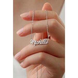 Collana con nome scritto a mano in argento Sterling 925 da donna