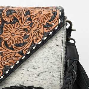 กระเป๋าทรงสี่เหลี่ยมมีสายสะพายสำหรับผู้หญิงหรูหรากระเป๋าทรงสี่เหลี่ยมลายดอกไม้หนังแท้ลายดอกไม้สไตล์โบฮีเมียน - Product Image 6