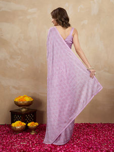 Trendmalls Chemisier sans couture pour femmes pièce en mousseline de soie Siroski K1150-Pink travail-vêtements indiens et pakistanais prix de gros - Product Image 4