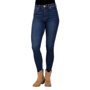 Jeans de Mezclilla para Mujer, Corte Relajado y Cómodo, Cintura Alta, Opción Práctica y Elegante para Atuendos Casuales Diarios - Product Image 4