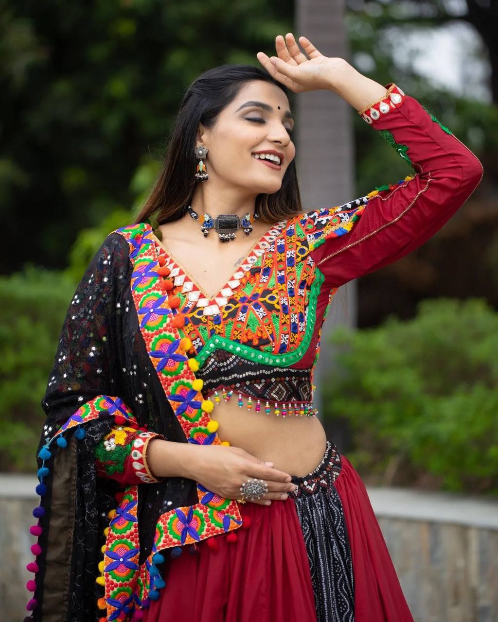 Authentic Styles with designer chaniya choli for garba for Global Buyers