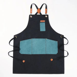 Barista Unisex Delantal Durable Denim Estilo sin mangas con función de enfriamiento Logotipo personalizado - Product Image 5